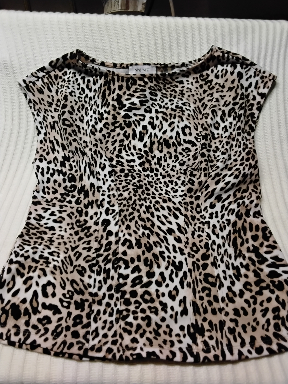 Nine West Leopard Print Tank Top in Beige, Black and Tan